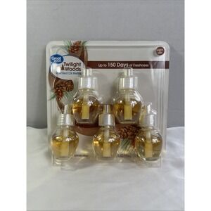 5 pack Great Value Twilight Woods Scented Oil Refills  New Sealed Fall‎ Scent